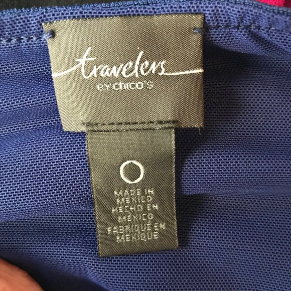 Chicos  Travelers Top Blouse Shirt  Womens  Blue Size 0 - Picture 4 of 9